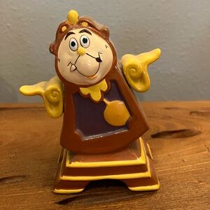 Disney Cogsworth Clock Figurine - Brown, Yellow, Purple